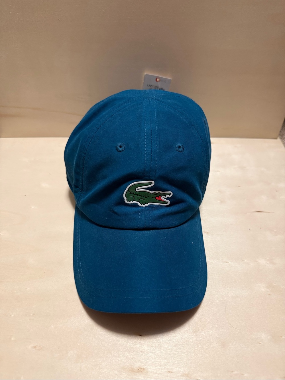 Lacoste Teal Blue Baseball Cap with Green Crocodile Patch